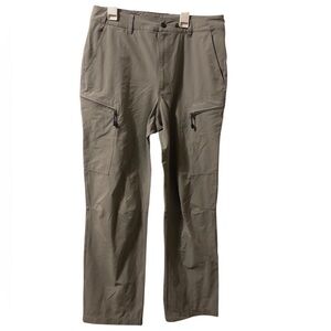 Rohan Light gray/tan hiking‎ pants six pockets UV protectant 32L